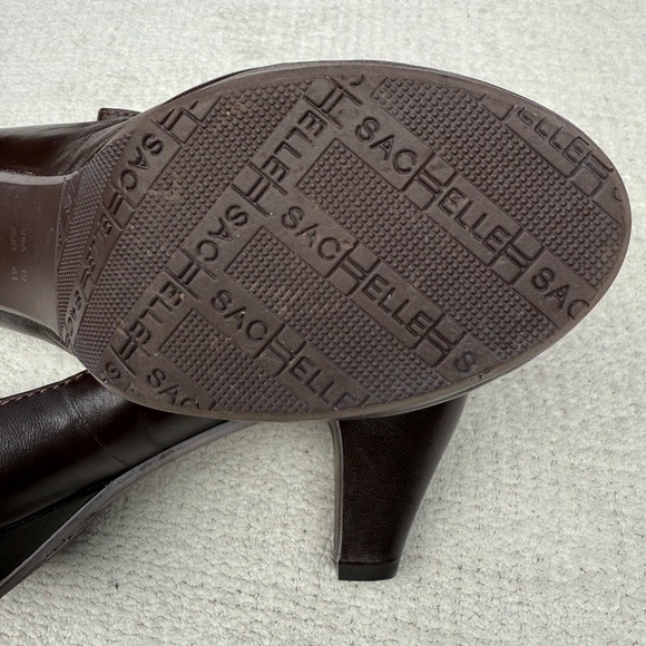 Elegant Brown Leather Sachelle Women's Shoes 11 - Picture 6 of 6